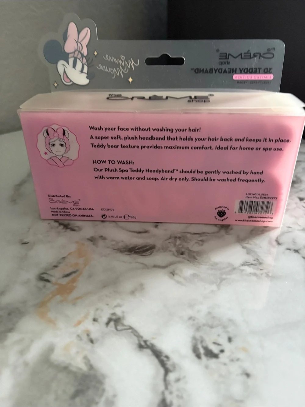 The Crème Shop Minnie Mouse Pink Polka Dot 3D Teddy Headband for Kids
